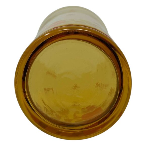 Set Of 2 Vintage Libbey Franco Amber Floral Glasses 1960s MCM Drinkware Retro - Picture 14 of 16